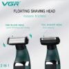 VGR Premium Cordless Rechargeable IPX5 Fully Waterproof Dual Sided OneBlade Trimmer & Shaver 3 Trimming Combs for complete Beard Styling & Body Hair Trimming