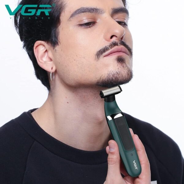 VGR Premium Cordless Rechargeable IPX5 Fully Waterproof Dual Sided OneBlade Trimmer & Shaver 3 Trimming Combs for complete Beard Styling & Body Hair Trimming