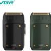 VGR V-353 Professional Ultra Thin Electric Shaver - Rechargeable Razor for Face Care, Beard Trimmer With Reciprocating Blade, USB Travel Shaver for Men - Green