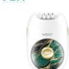 Vgr V-706 Cordless Professional Women Epilator With 18 Tweezers For Face, Legs, Underarms & Bikini Area With 70 Minutes Runtime 700Mah Li-Ion Battery Fast Charge (White, Green)1 Year Warranty