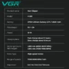 VGR V-001 Professional Hair Clipper for Men