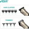 Vgr V-109 Waterproof Ipx6 6 In 1 Professional Set Hair Beard Trimmer Clipper Shaver Nose Trimmer Mesin Gunting Rambut