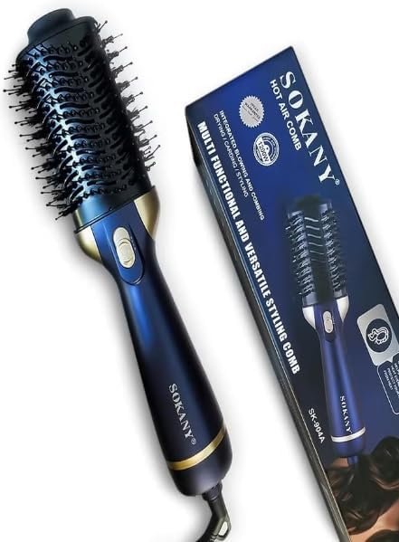 Sokany | Hair dryer Hot Air Comb | Multi Functional and Versatile Styling Comb | SK-904A | 1200W | Blue