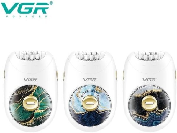 Vgr V-706 Cordless Professional Women Epilator With 18 Tweezers For Face, Legs, Underarms & Bikini Area With 70 Minutes Runtime 700Mah Li-Ion Battery Fast Charge (White, Green)1 Year Warranty