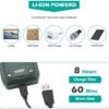 VGR V-353 Professional Ultra Thin Electric Shaver - Rechargeable Razor for Face Care, Beard Trimmer With Reciprocating Blade, USB Travel Shaver for Men - Green