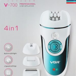 VGR V-700 Cordless Professional 4-in-1 Women Epilator & Shaver for Face, Legs, Underarms & Bikini area with Callus Remover for Wet & Dry use 50 minutes Runtime 2X500 mAH Li-ion Battery Fast Charge