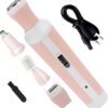 Kemei KM-3024 4in1 Trimmer Set For Women, Body Hair Remover, Nose & Eyebrow Trimmer, Skin Shaver - Carbon Steel Cutter Head, Push Type Switch, 3W Power