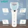 VGR V-703 Professional 5-in-1 Women Grooming Kit Shaver for Face, Legs, Underarms & Bikini area, Eyebrow trimmer, Ear & Nose Trimmer Facial Massager & Body Massager IPX 4 Fully washable