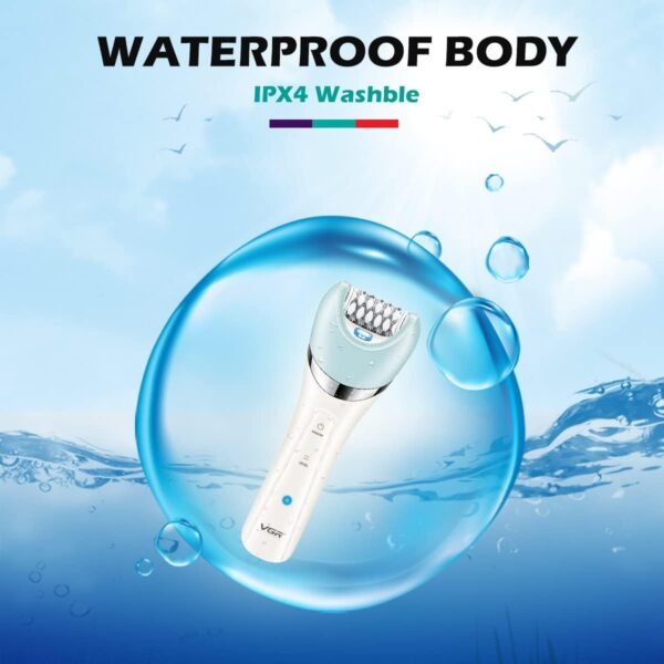 VGR V-703 Professional 5-in-1 Women Grooming Kit Shaver for Face, Legs, Underarms & Bikini area, Eyebrow trimmer, Ear & Nose Trimmer Facial Massager & Body Massager IPX 4 Fully washable