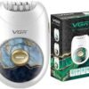 Vgr V-706 Cordless Professional Women Epilator With 18 Tweezers For Face, Legs, Underarms & Bikini Area With 70 Minutes Runtime 700Mah Li-Ion Battery Fast Charge (White, Green)1 Year Warranty