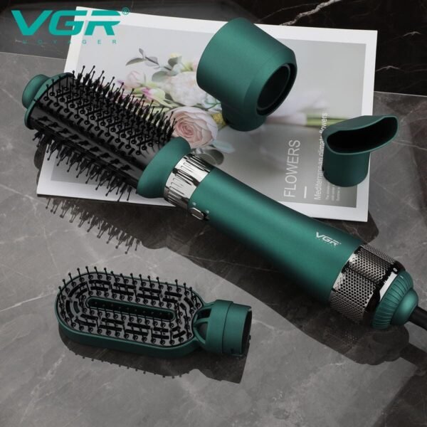 Vgr V-493 Professional 4In1 Hot Air Styler With Ceramic Coating & Overheating Protection Technology (High Power Of 1000 Watts, Green)