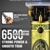 VGR V-228 Professional Hair Clipper with LED display Runtime: 180 min Trimmer for Men
