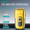 Figur 332 Professional USB Rechargeable Cordless Shaver Wet and Dry Shaver (Gold)
