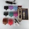 VGR Premium Metal Housing Hair Clipper LED Display, powder metallurgic Blade 5500-7000 RPM 4 Speed motor auto testing button USB charging 4 adjustable Taper Lever 8 Guide combs Runtime 250 min, V-005