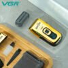 Figur 332 Professional USB Rechargeable Cordless Shaver Wet and Dry Shaver (Gold)