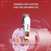 Kemei Km-809A Pet Clipper Dog Cat Grooming Kit - Professional Rechargeable Cordless Dog Clippers for Thick Coats, Small, Large Dogs, Quite Pet Grooming Shaver with Scissor