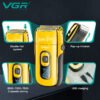 Figur 332 Professional USB Rechargeable Cordless Shaver Wet and Dry Shaver (Gold)