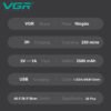 Vgr V-003 Ultra Premium Professional 9000 Rpm 2 Speed Hair Clipper Set Metal Housing Ceramic & Powder Metallurgic Blade Digital Display 2500 Battery 4 Adjustable Taper Lever 6 Guide Comb (Green)