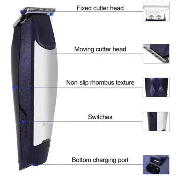 Kemei KM-5021 Professional Hair Trimmer for Men – High-Quality Rechargeable Electric Hair Clipper, Cordless Shaver